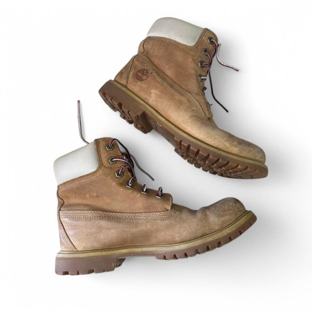 Timberland Nubuck and Cream Waterproof Boots